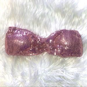 Sparkly Pink Bandeau Top 💗
